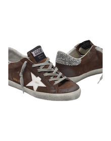 Women | Sneakers Super-Star Brown Suede-Silver Glitter