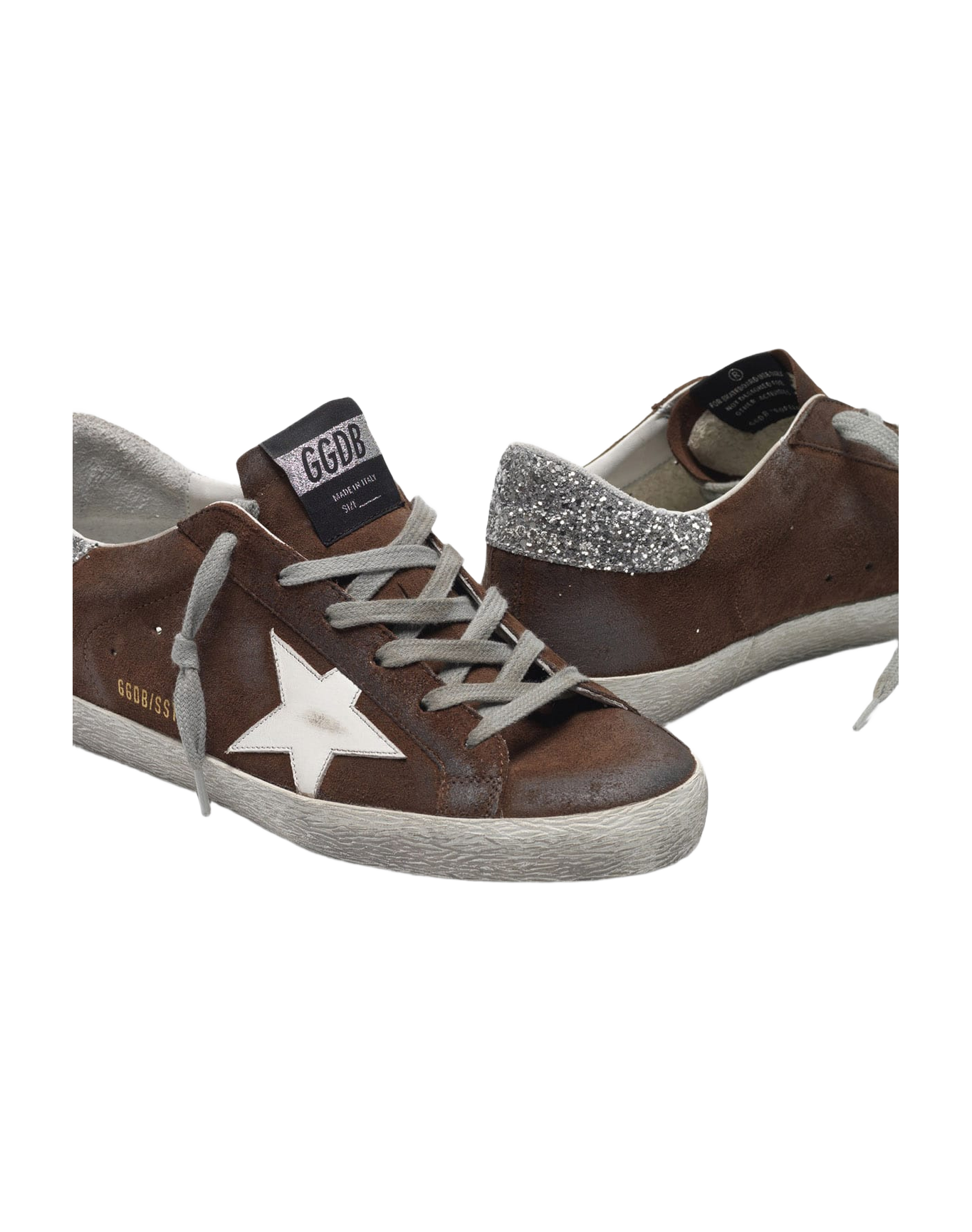 Women | Sneakers Super-Star Brown Suede-Silver Glitter
