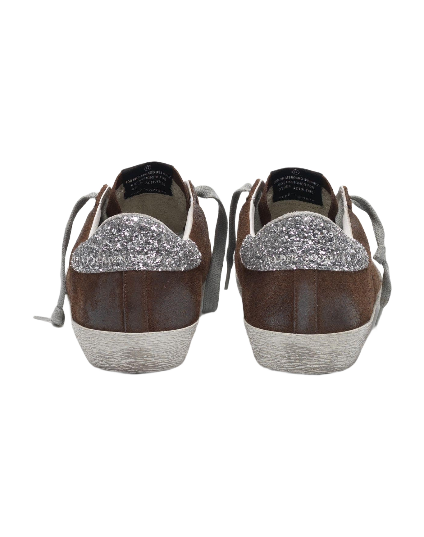 Women | Sneakers Super-Star Brown Suede-Silver Glitter