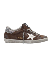 Women | Sneakers Super-Star Brown Suede-Silver Glitter