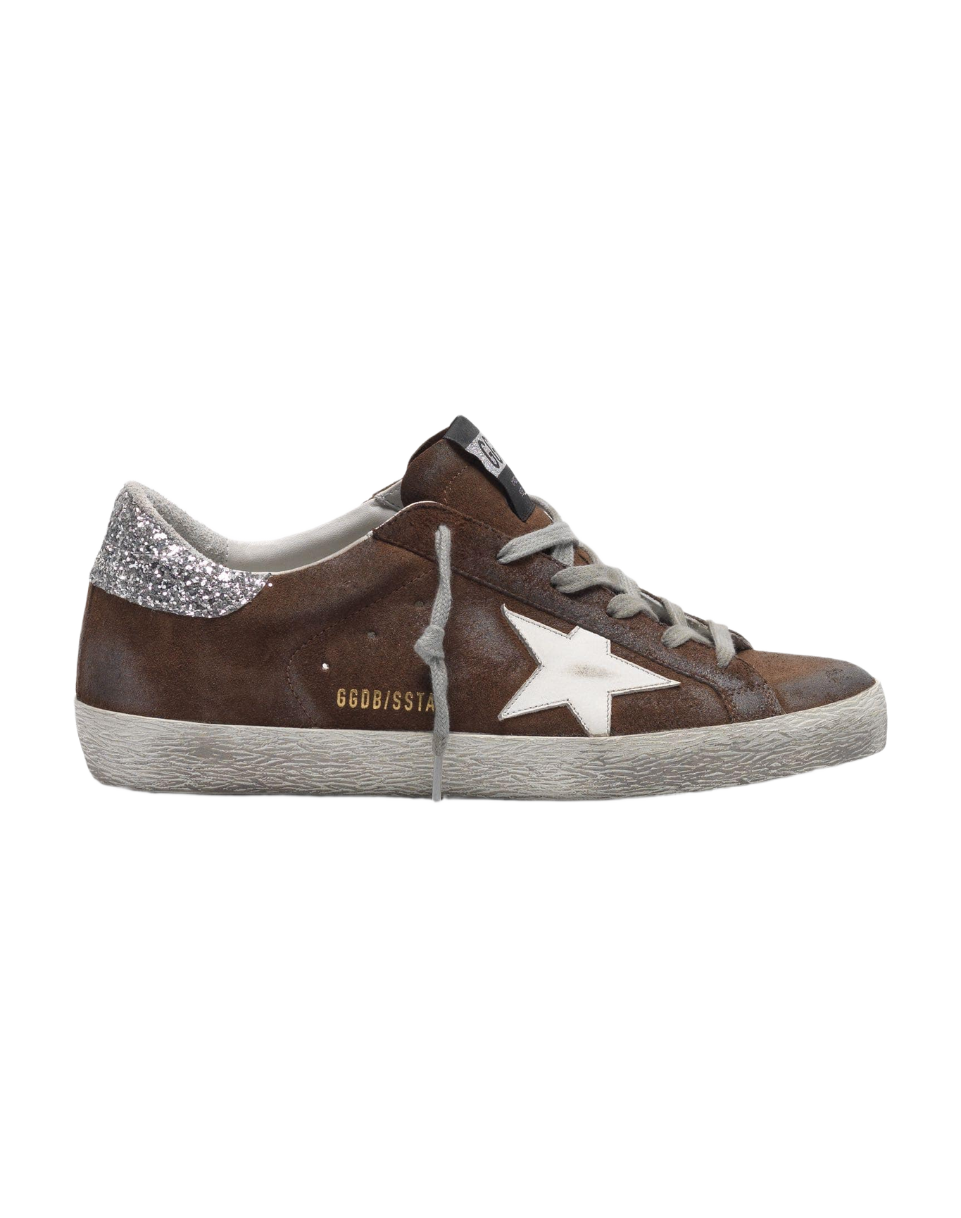 Women | Sneakers Super-Star Brown Suede-Silver Glitter