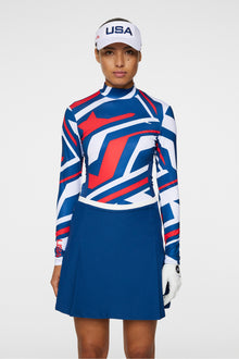 Women | Sylvie Compression Top | Us Golf Red