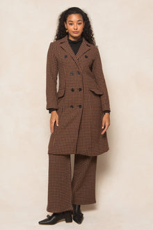 Women | Tabitha Coat | Brown x Multi