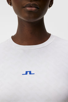 Women | Tekla Creneck Top | White Printed Bridge