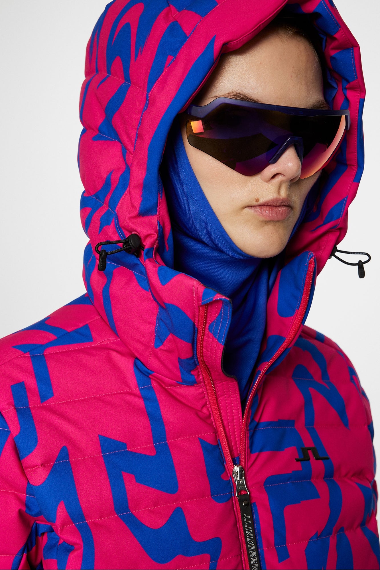 Women | Thermic Down Jacket Printed | Glitch Bridge Pink