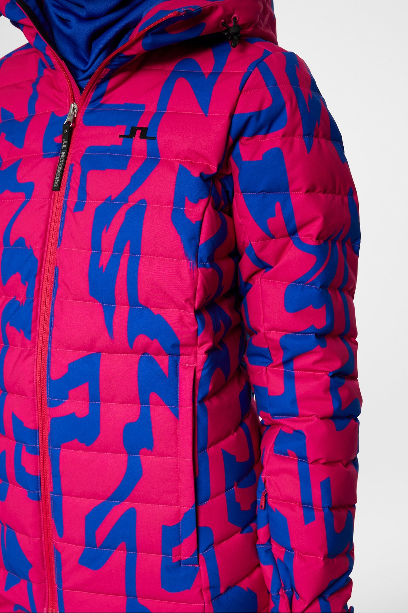 Women | Thermic Down Jacket Printed | Glitch Bridge Pink