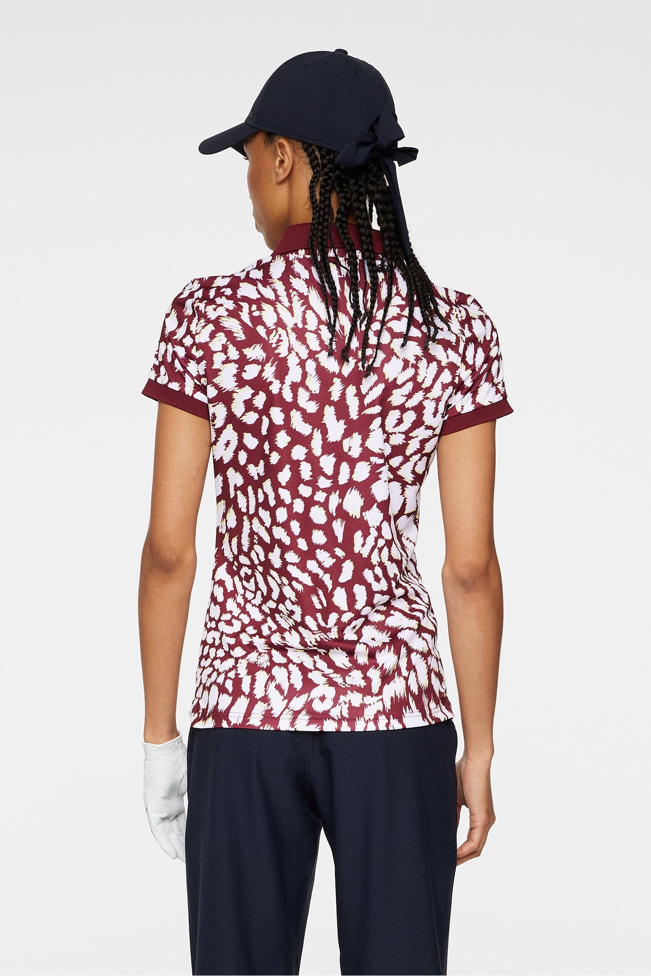 Women | Tour Tech Print Polo | Glitch Leo Lime