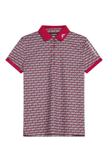 Women | Tour Tech Print Polo | JL Micro Bridge Rose Red