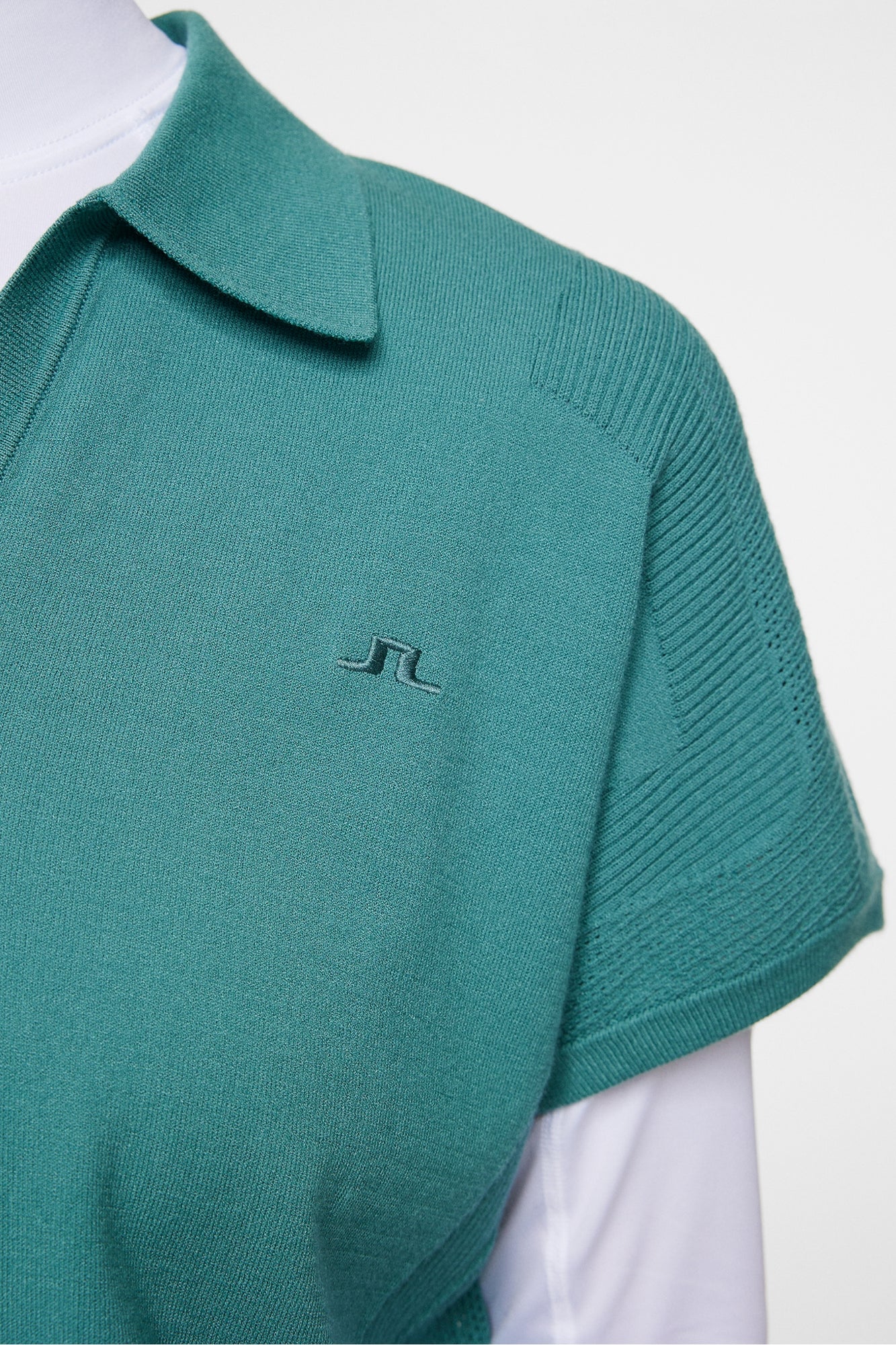 Women | Vita Knitted Polo Shirt | Teal
