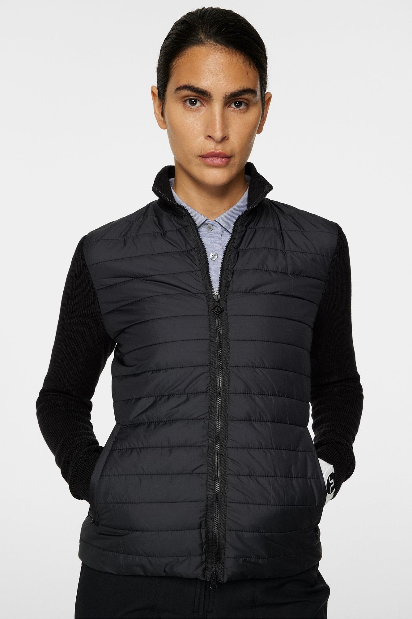 Women | Wren Knitted Hybrid Jacket | Black