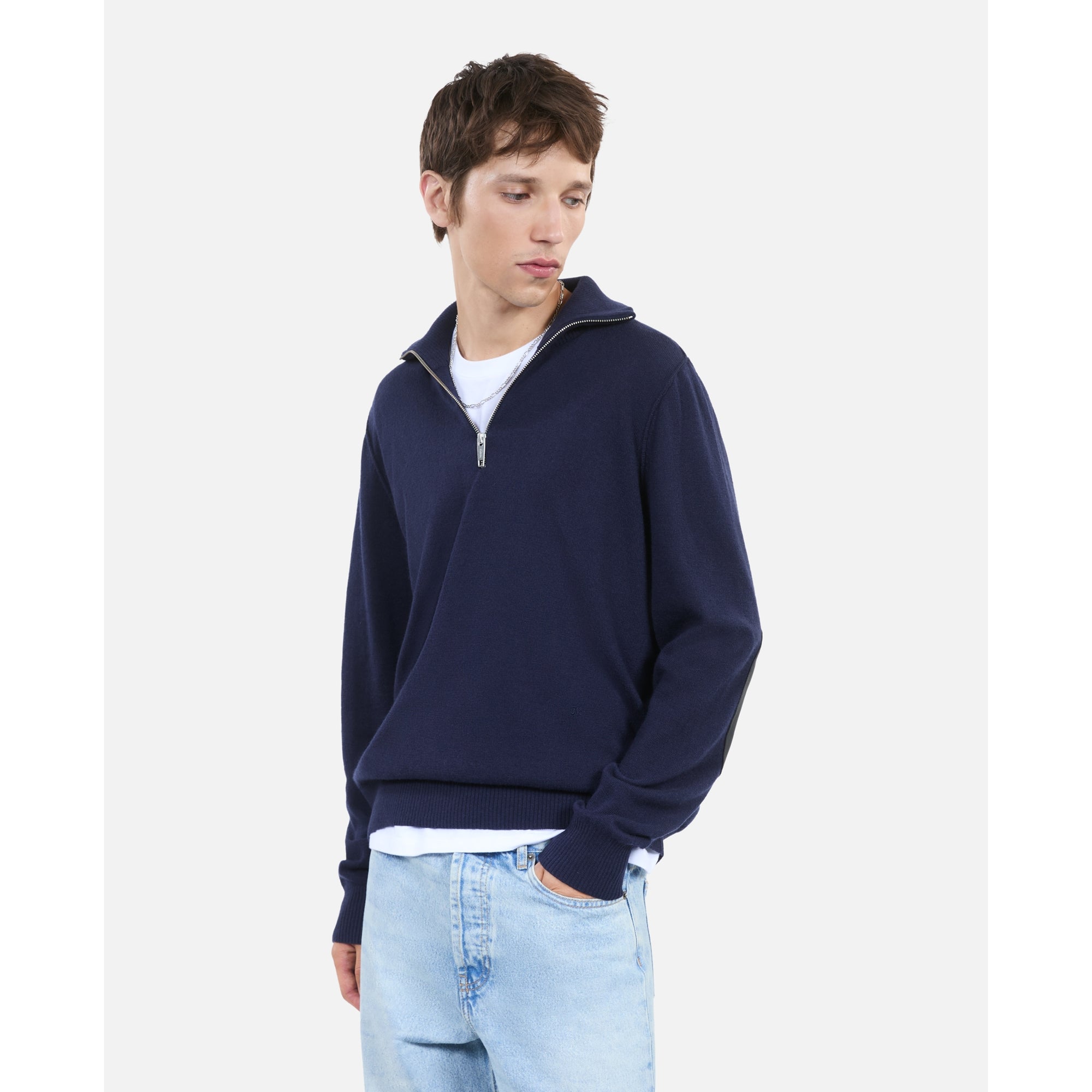 Wool Sweater | Men | Navy Blue