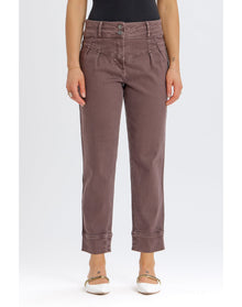 Yoke Front Denim | Brown