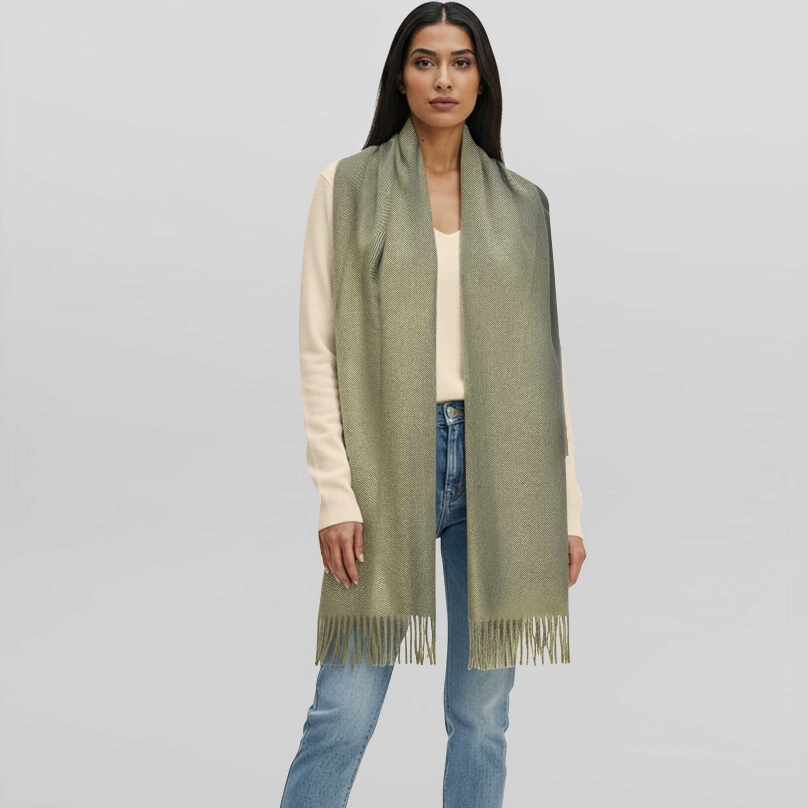 Maxi Wrap | Herringbone Sage
