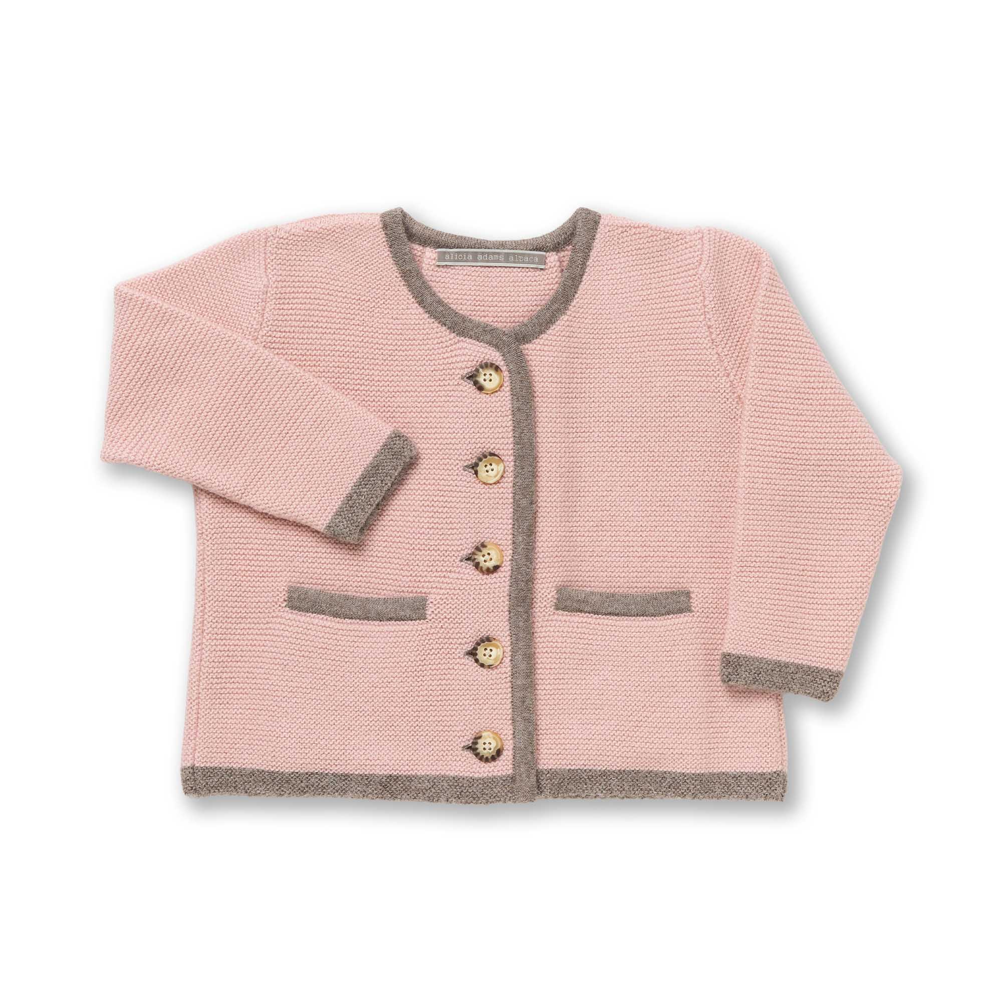 Kids | Salzburg Cardigan | Light Pink / Taupe