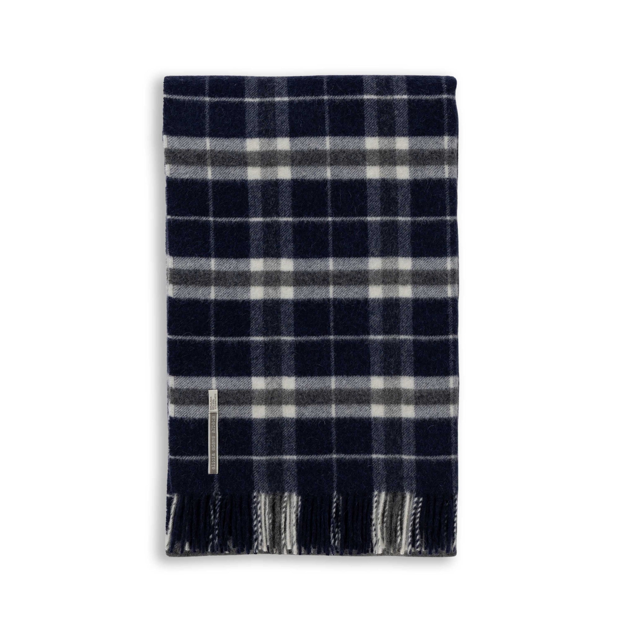 Wellington Throw | Navy / Ivory