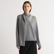 Marije | Amanda Scarf-Neck Wool Sweater in Size Small