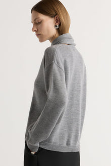 Marije | Amanda Scarf-Neck Wool Sweater in Size Small