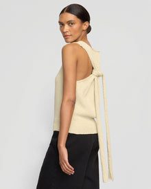 Vanessa | Arinna Tie-Racerback Organic Cotton Tank in Size Small