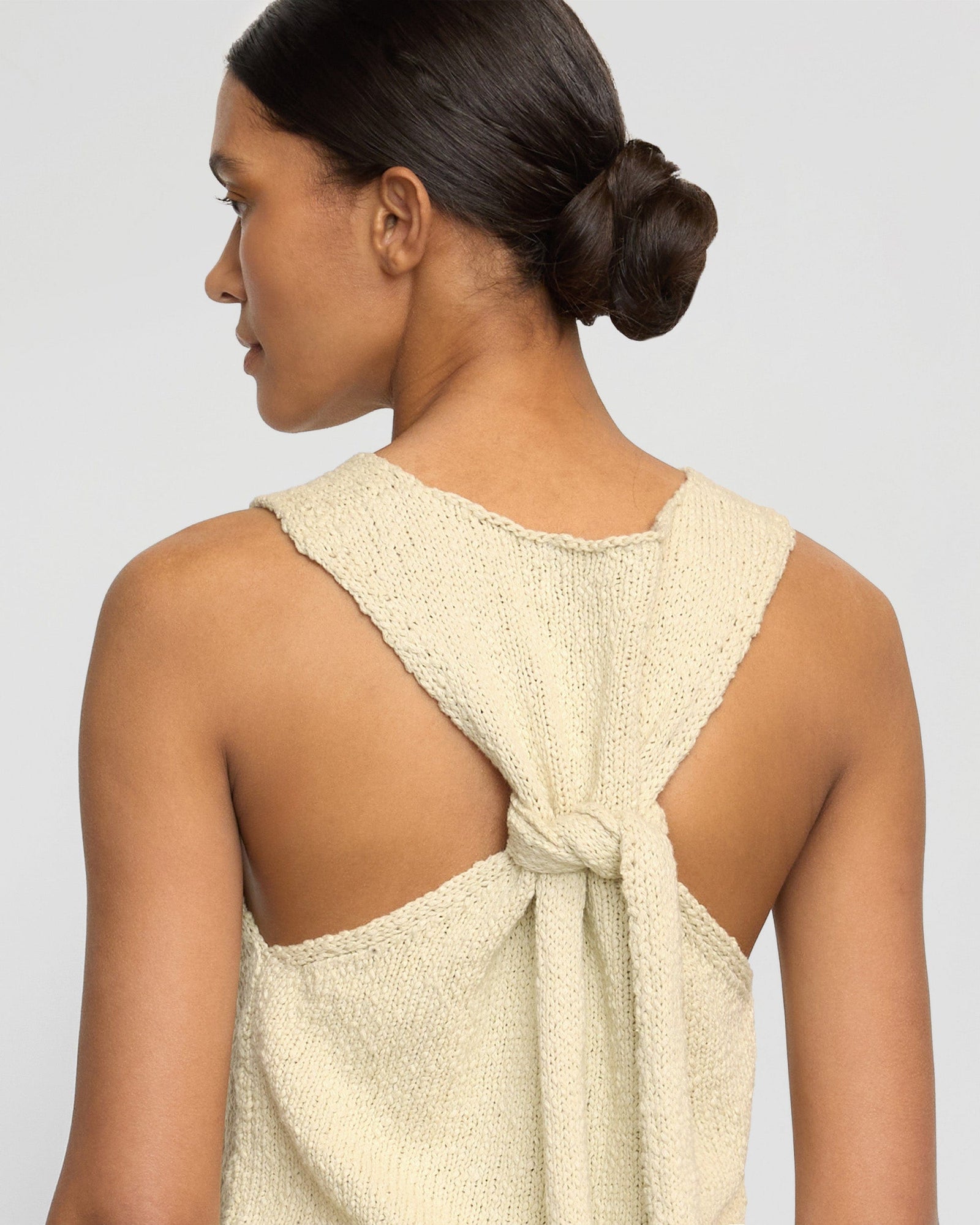 Vanessa | Arinna Tie-Racerback Organic Cotton Tank in Size Small