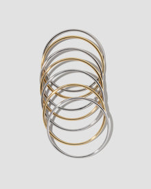 Bangle Set bracelet - alternate angle | gold bracelets for women