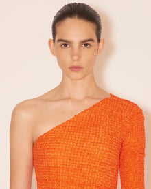 Mitra One Shoulder Dress | Orange