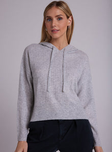 Cashmere Sweater Hoodie - Heather Fog