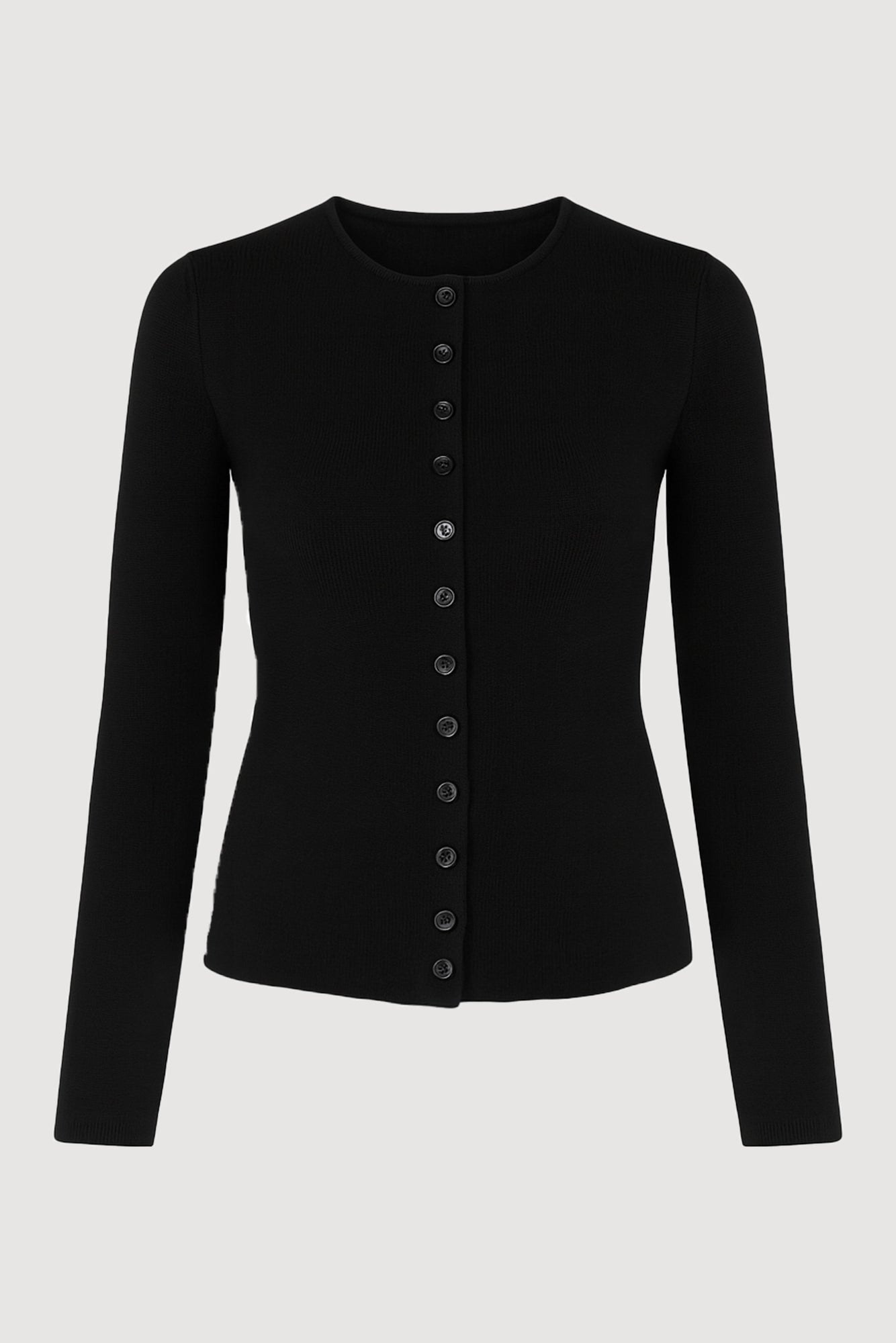 Charlotte | Charla Button Crew-Neck Sweater in Size Small - Flat