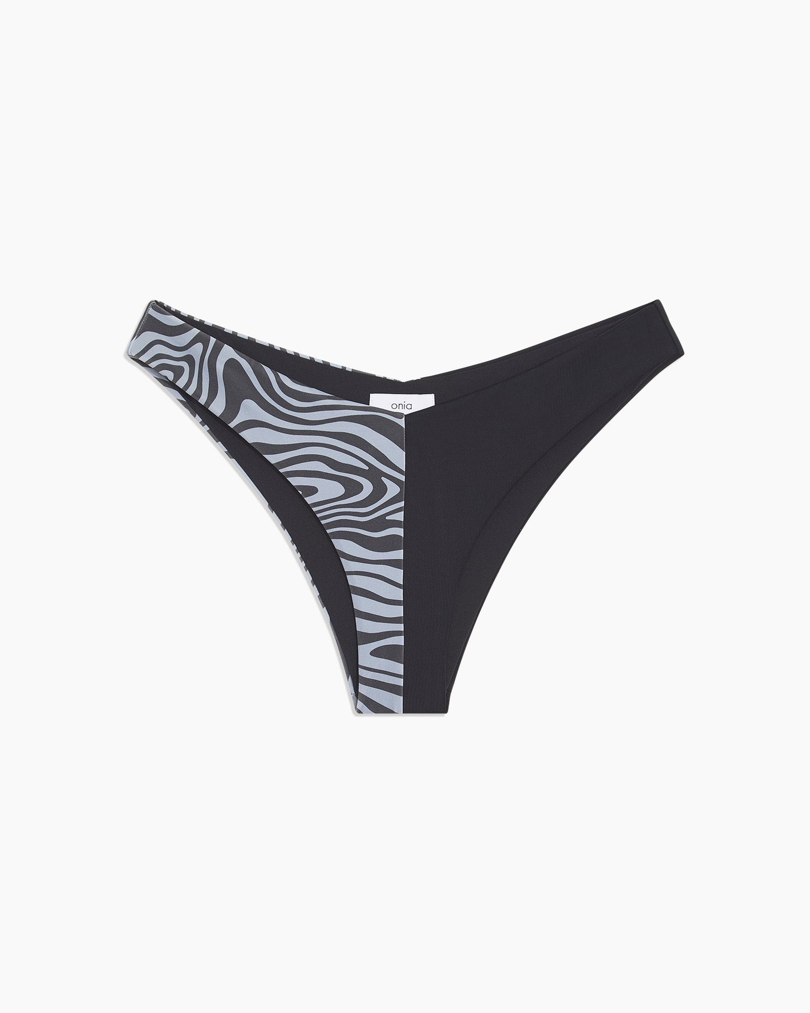 Womens | Chiara Bikini Bottom | Black-2D-Marble