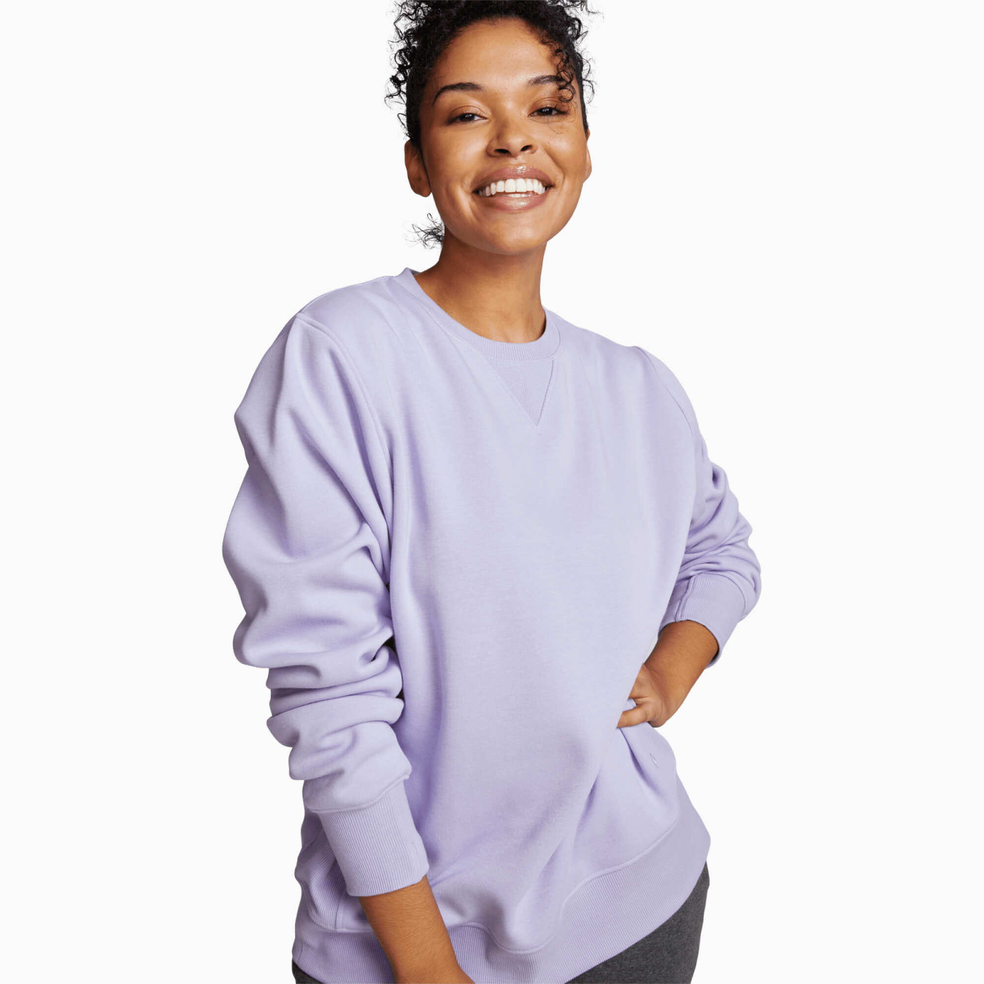 Chilluxe Heavyweight Recycled Fleece Crewneck | Lavender
