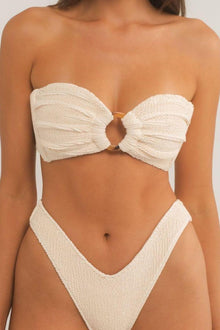 Tori Bandeau Bikini Top | Crema Scrunch
