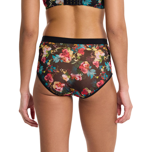 Mesh Boyshort | Botanic Romantic (Black)