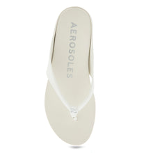 Fisher Sandal Flat | White Faux Leather