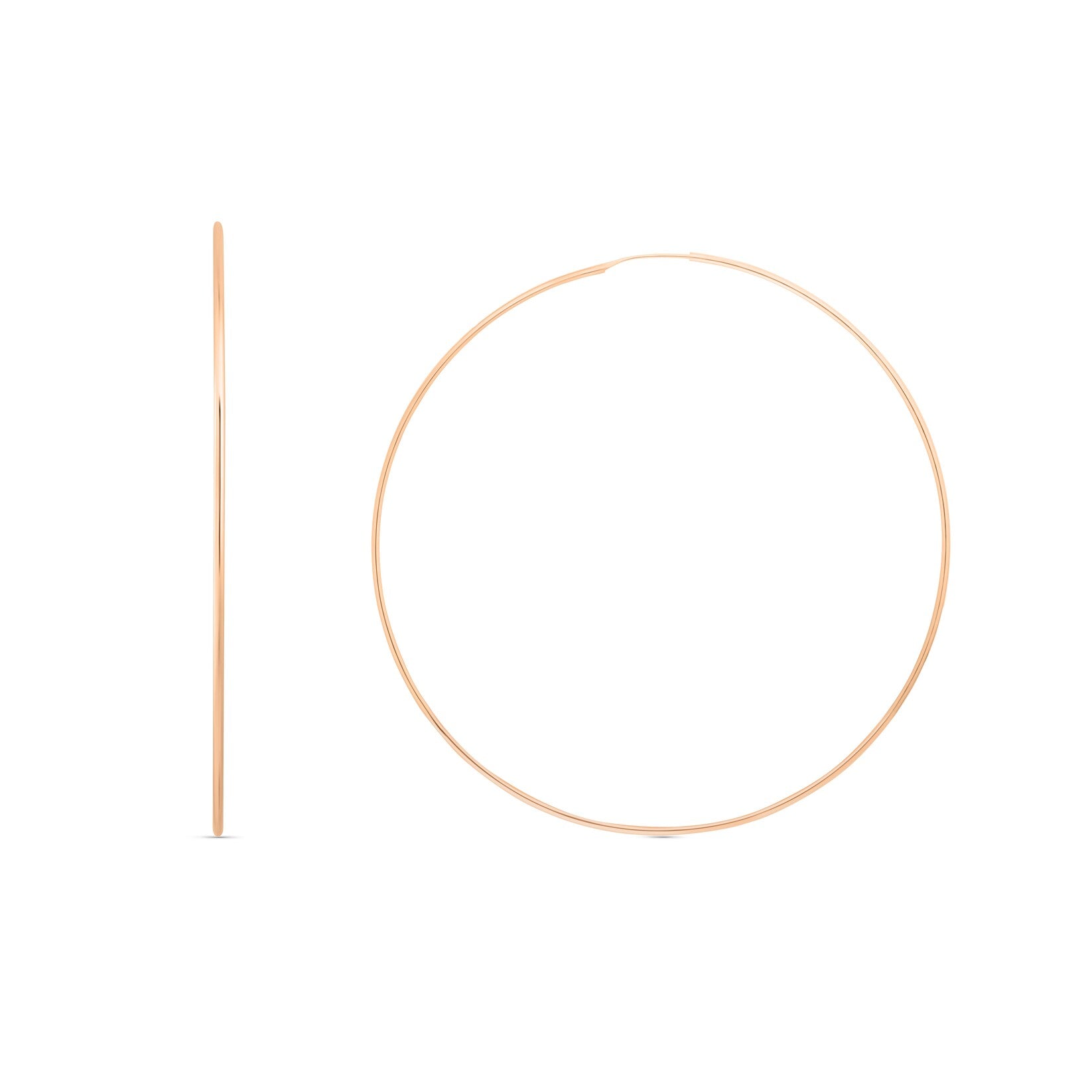 Jumbo Circle Hoops | 18K Rose Gold