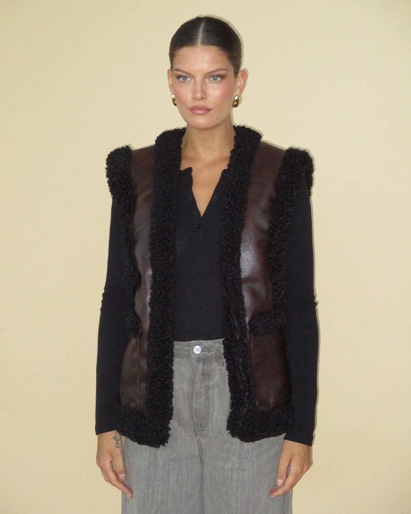 Reversible Vest | Dark Patina/Black