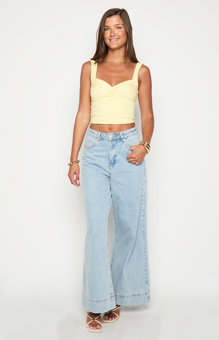 Khali Denim Wide Leg Jeans | Light Wash