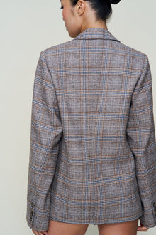 Womens | The Perfect Oversized Tarten Blazer | Green Tartan