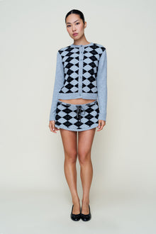 Womens | June Relaxed Wool Cardigan | Argyle Heather Grey