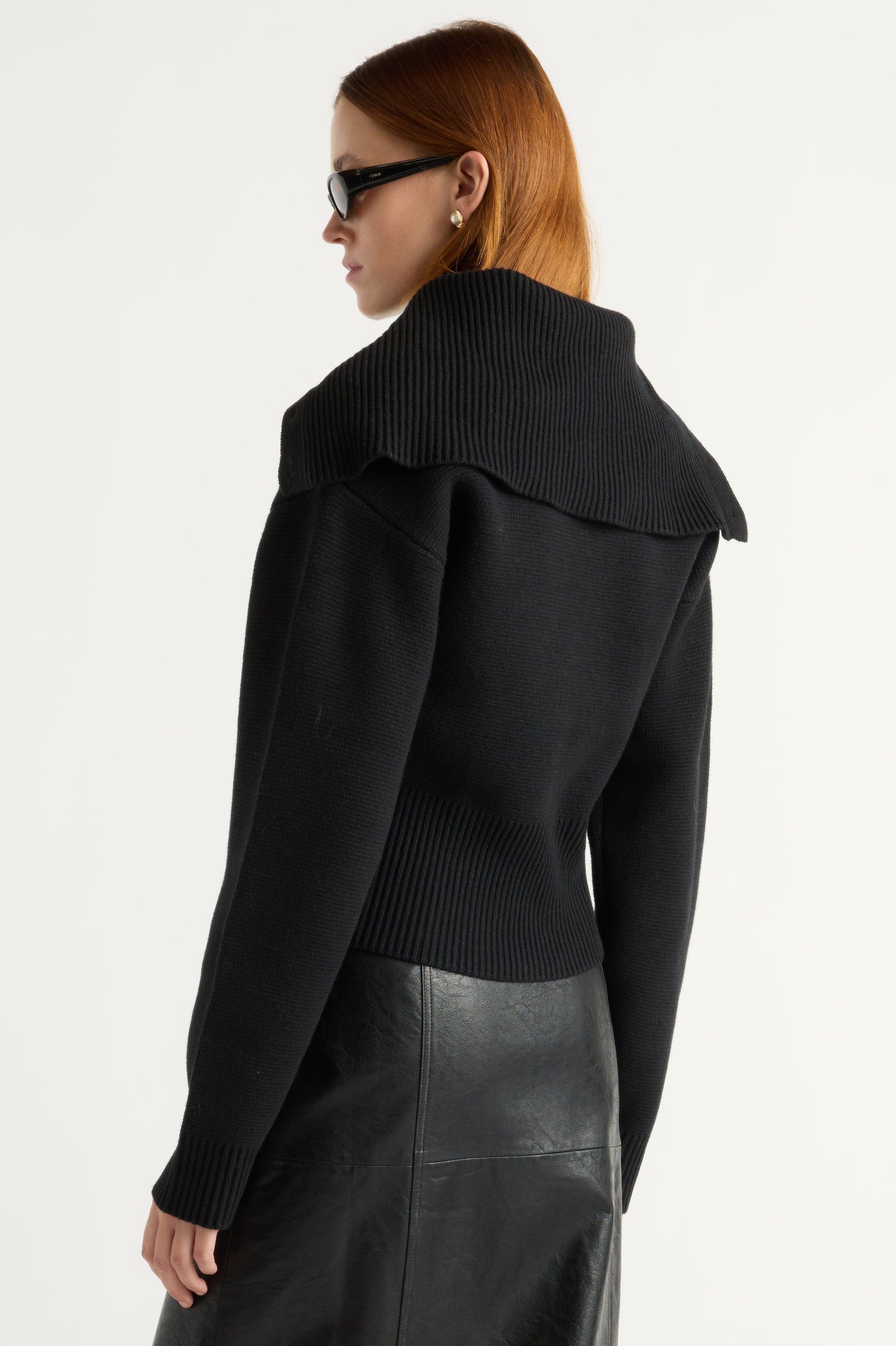 Kelsey | Elijah Foldover Button-Collar Sweater in Size Small