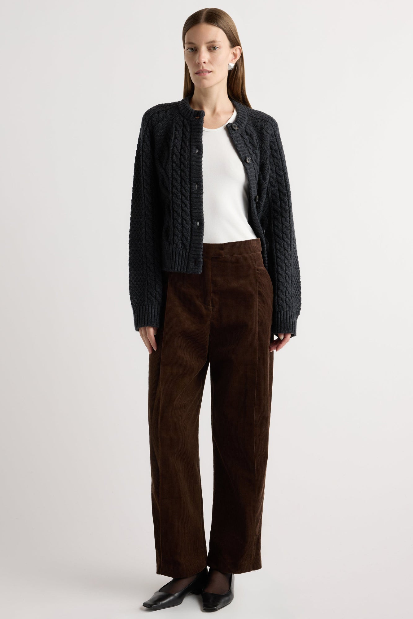 Marije | Eloise Button Cable Cardigan in Size Small