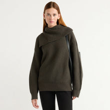 Kelsey | Ezra Organic Cotton-Wool Foldover-Collar Sweater in Size Small