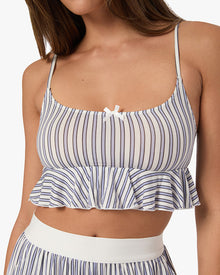 Babydoll Cropped Tank | Lilac/Dark Navy