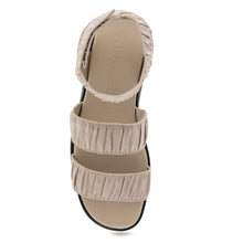 Fiona Sandal Sport | Stone Rouched Elastic Fabric