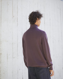 Mens | Rag Fine Knit Rollneck | Eggplant