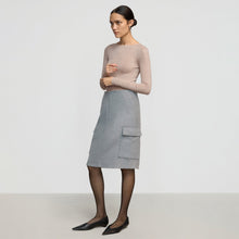 Charlotte | Felicia Wool Utility Midi Skirt in Size Extra Small
