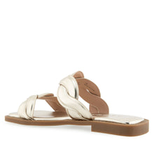 Colette Sandal Flat | Gold Metallic Faux Leather