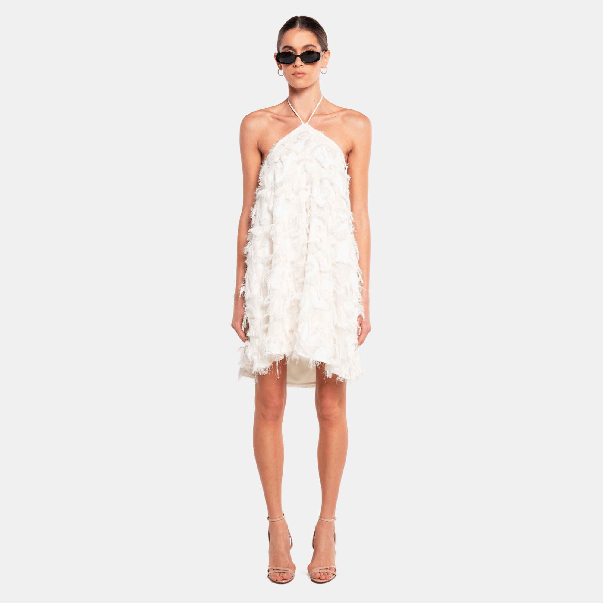 Frankie Fringe Dress | OW White