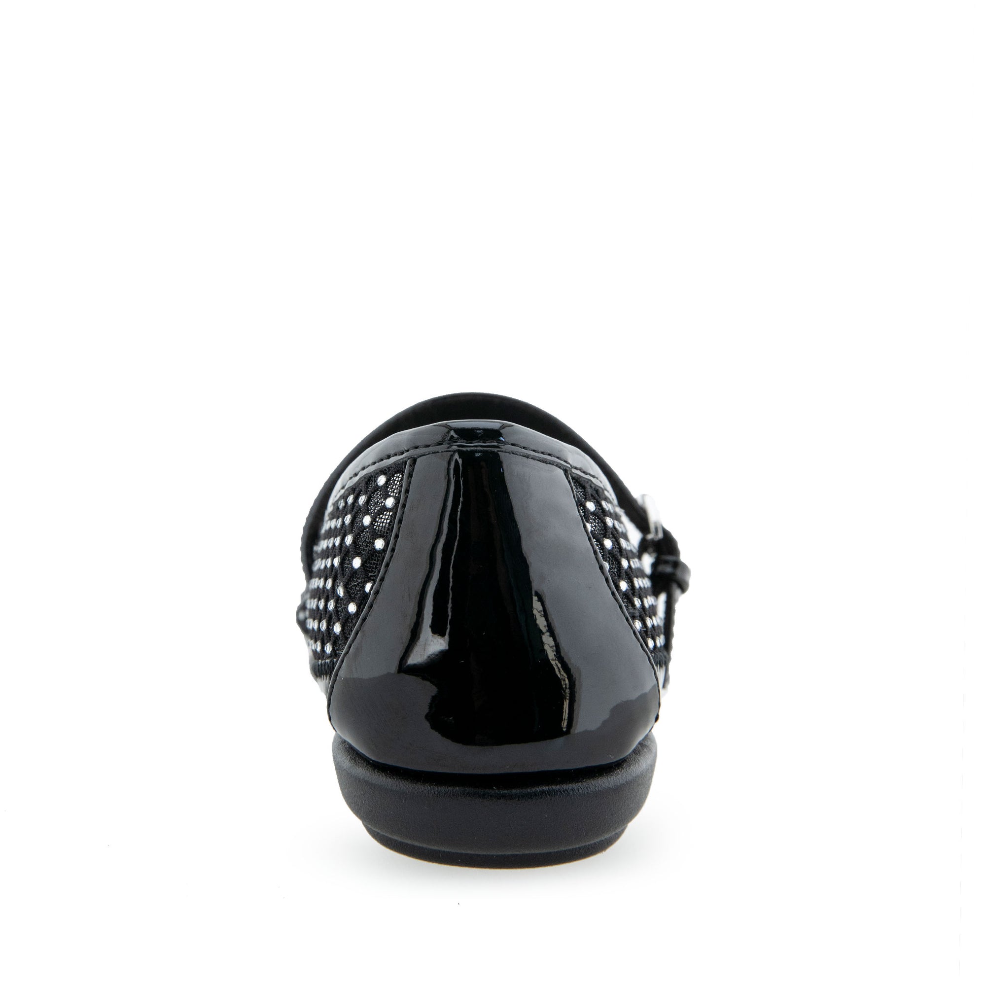 Baylee Casual Flat | Crystal/Black Mesh Fabric