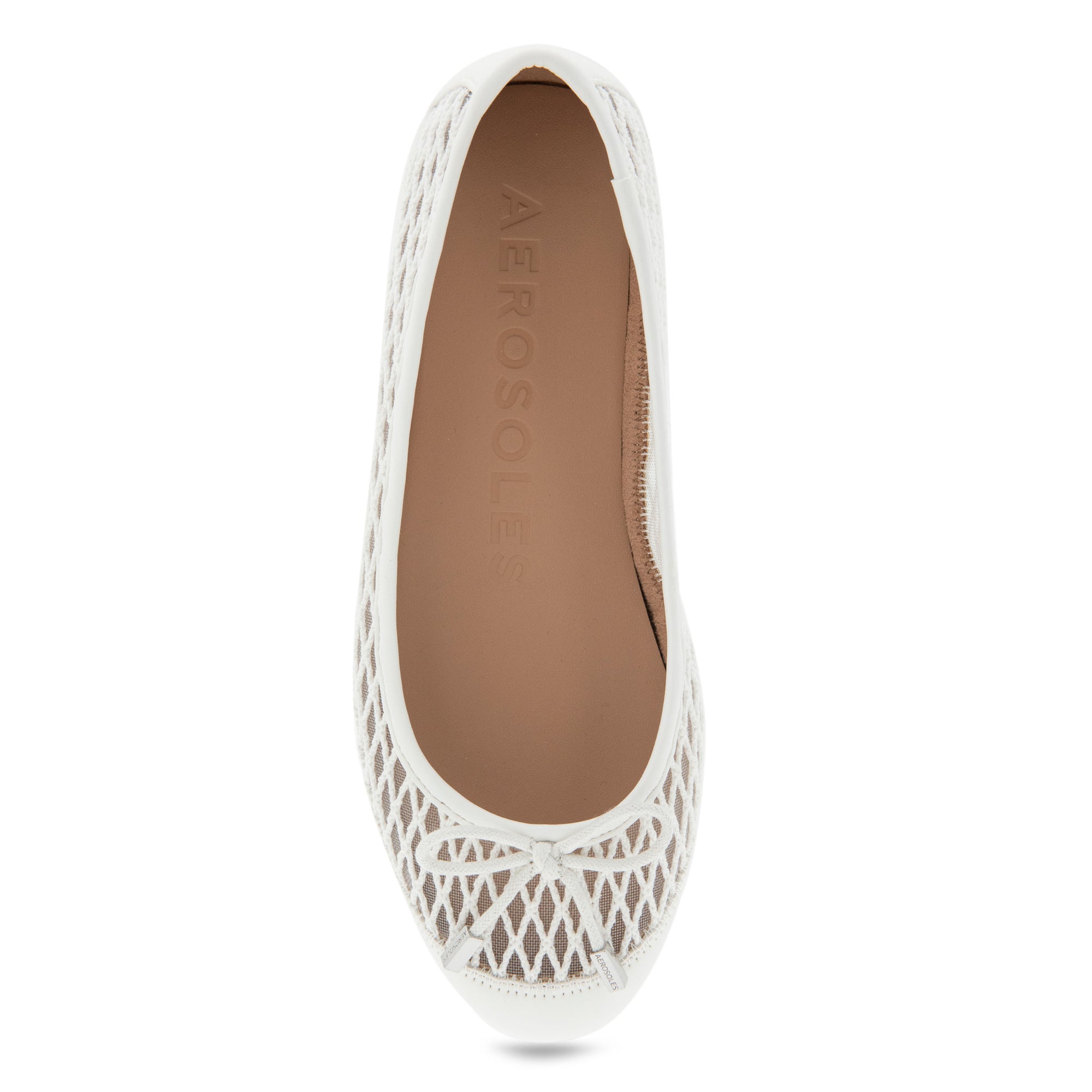 Bria Casual Flat | White Mesh Fabric