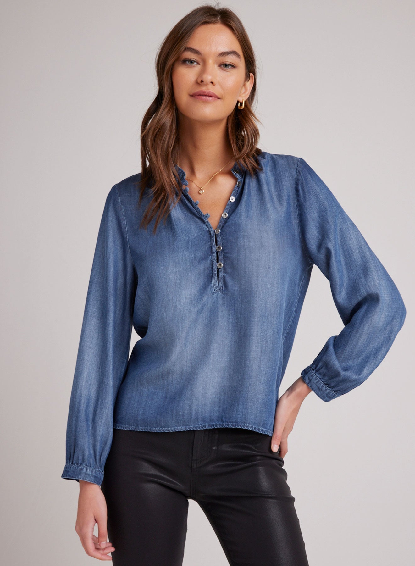 Half Placket Pullover - Moonlight Wash