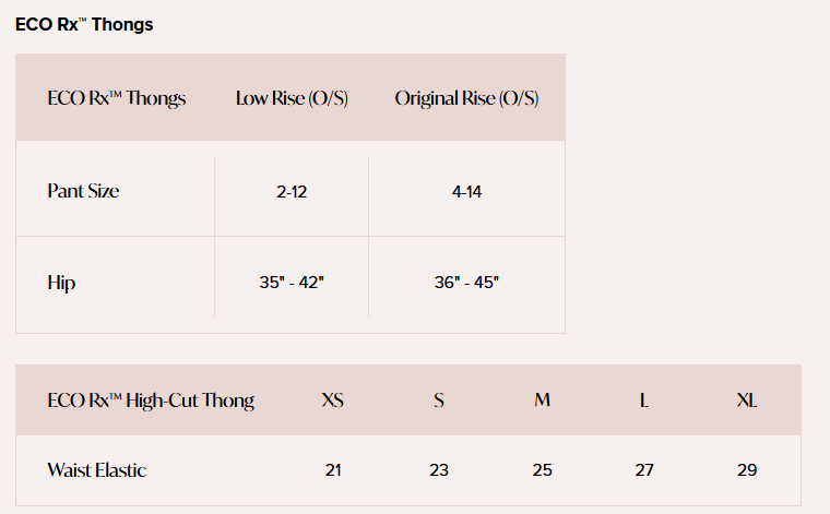 Product size guide